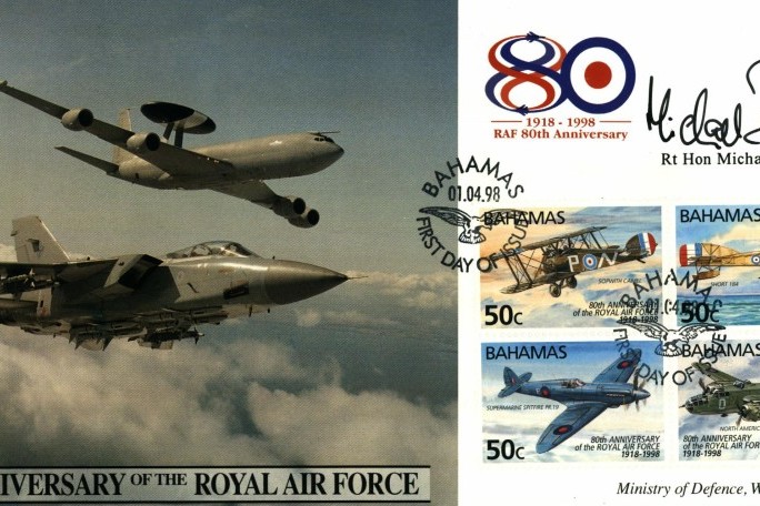 80th Anniversary of the RAF cover Sgd M Portillo