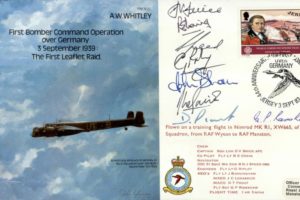 Armstrong Whitworth Whitley cover Signed 8 crew