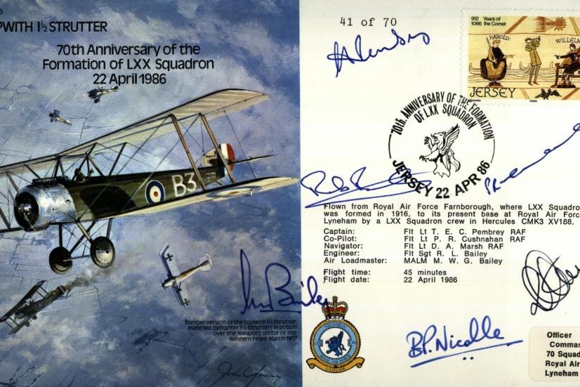 Sopwith Strutter cover Crew signed