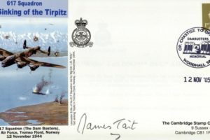 Dambusters 617 Squadron Cover Signed James Tait Tirpitz