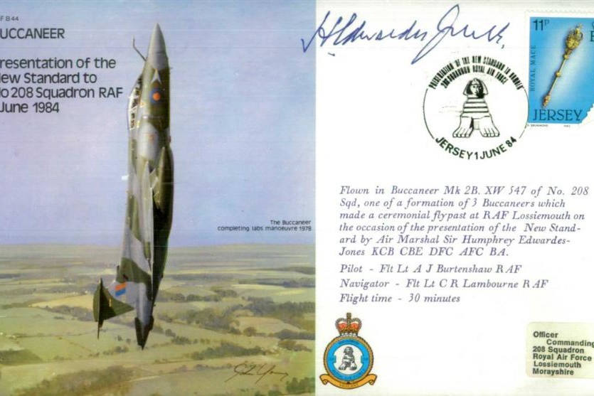 Buccaneer cover signed AM Sir Humphrey Edwardes Jones