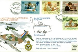 44th Anniversary of Winning The Battle of Britain FDC Signed by Sq L J H Lacey and Sq L P Day