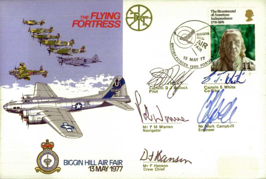 Flying Fortress cover Crew signed