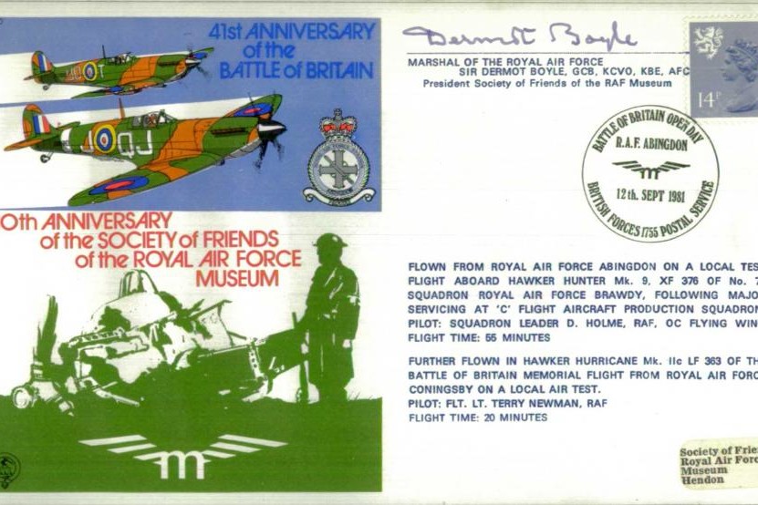 Battle of Britain cover Sgd Sir Dermot Boyle