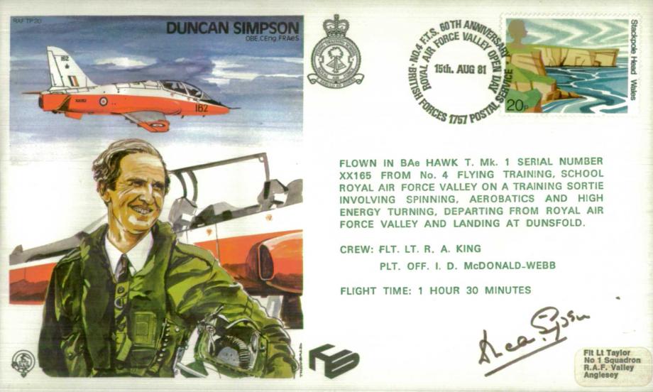 Test Pilot Cover Signed Duncan Simpson