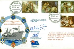 Royal Fleet Auxiliary FDC Signed by the RFA Chief Marine Supt And Marine Supt