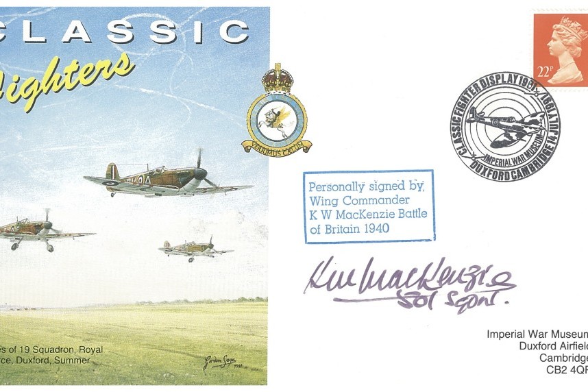 Battle of Britain cover Sgd K W Mackenzie a BoB pilot with 501 Sq