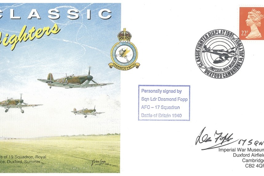 Battle of Britain cover Sgd L D Fopp a BoB pilot with 17 Sq