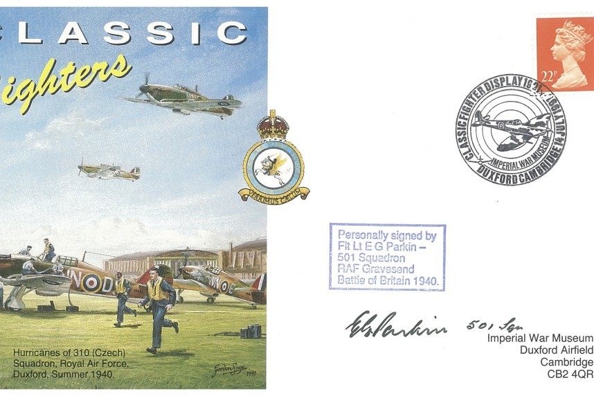 Battle of Britain cover Sgd by BoB pilot with 501 Sq