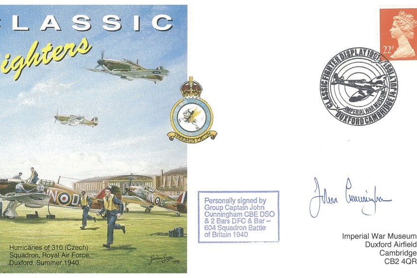 Battle of Britain cover Sgd by J Cunningham a BoB pilot with 604 Sq