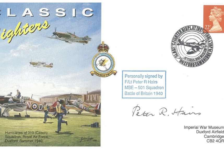 Battle of Britain cover Sgd by BoB pilot P R Hairs with 501 Sq