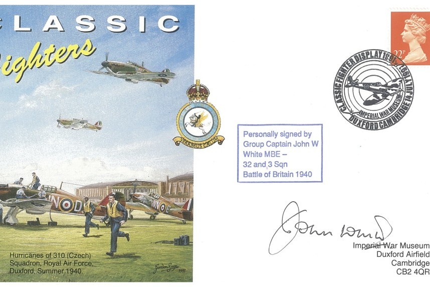 Battle of Britain cover Sgd by BoB pilot J W White with 3 Sq and 32 Sq