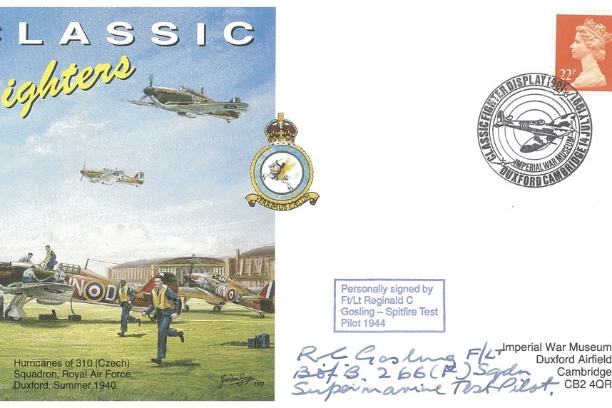 Battle of Britain cover Sgd by BoB pilot R C Gosling of 266 Sq