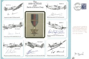The 1939 - 1945 Star with Battle of Britain Clasp. Large signed cover