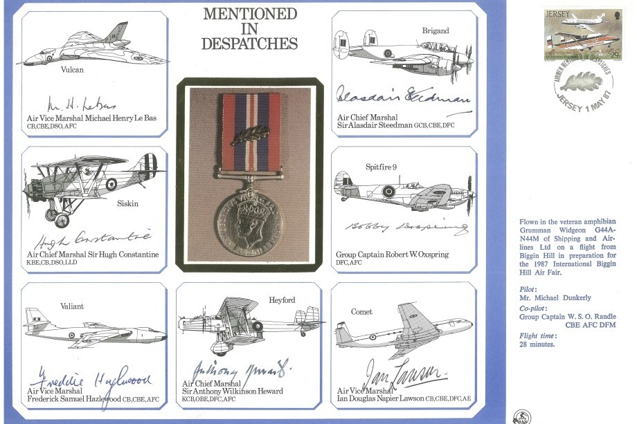 Mentioned in Despatches.Large Signed cover