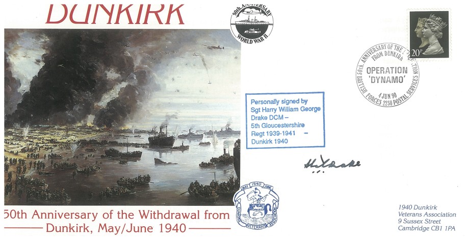 Dunkirk cover Sgd H W G Drake