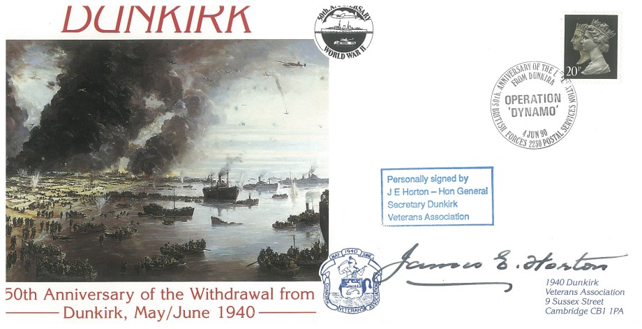 Dunkirk cover Sgd J E Horton