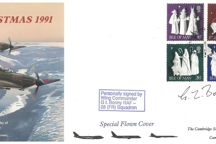 Christmas 1991 Cover Signed By G L Bonny Of 28 Squadron