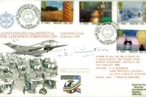 70th Anniversary of British Aerospace Companies FDC Signed by A M Sir John Curtiss - Dir of BAC Ltd