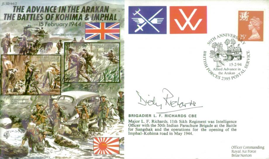 Advance in the Arakan cover Sgd Brig L F Richards