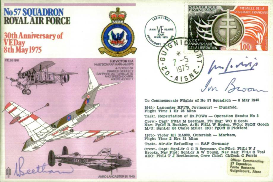 No 57 Squadron cover AM M J Beetham AM Sir Ivor Broom and Sir Michael Giddings