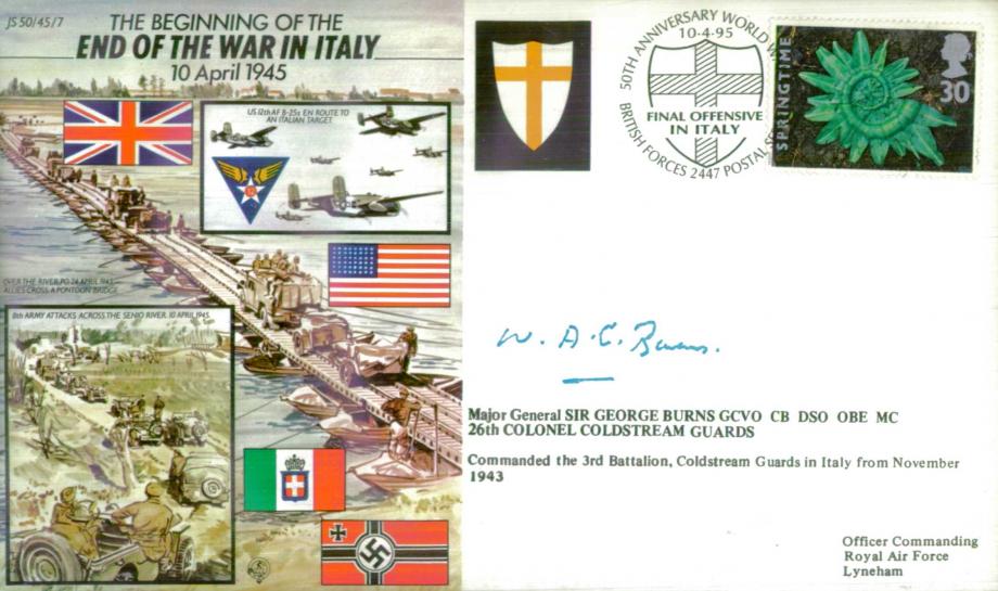 End of the War in Italy cover Sgd Maj Gen Sir G Burns