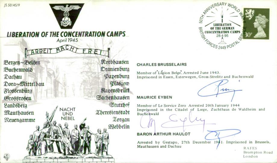 Concentration Camps Cover Signed Brusselairs Eyben And Haulot