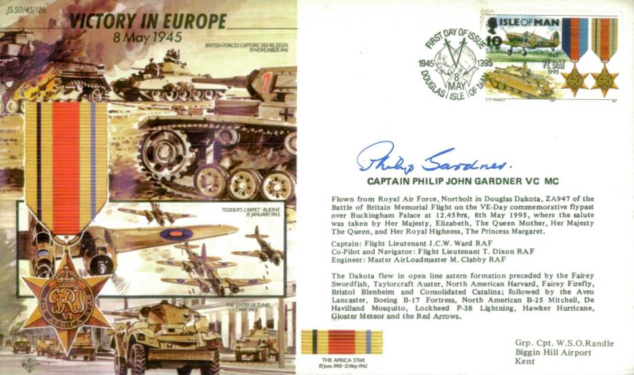 Victory in Europe cover Sgd P J Gardner VC