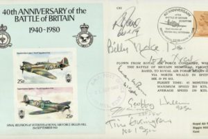 Battle Of Britain 40th Anniversary 1980 Cover Signed 10 WW2 Pilots