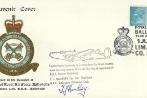 Closure of RAF Ballykelly cover Sgd T J Hanbury