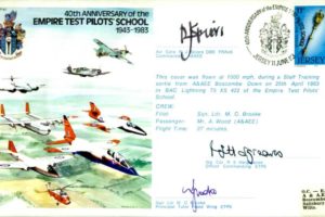 Empire Test Pilots School cover Sgd R J Spiers R S Hargreaves and M C Brooke