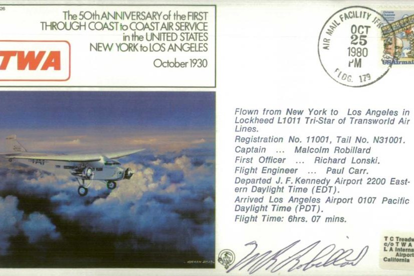 First coast to coast air service in the US cover