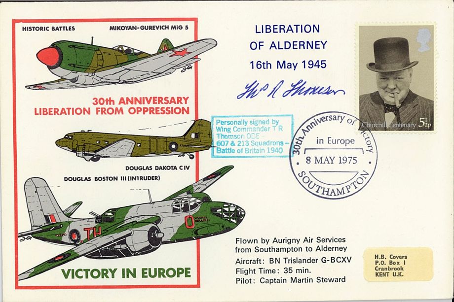 Battle Of Britain Cover Signed T R Thomson