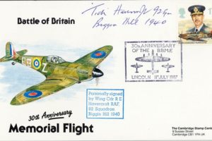 Battle Of Britain Cover Signed BoB Pilot R E Havercraft