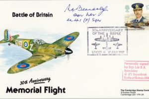 Battle Of Britain Cover Signed BoB Pilot R A Beardsley