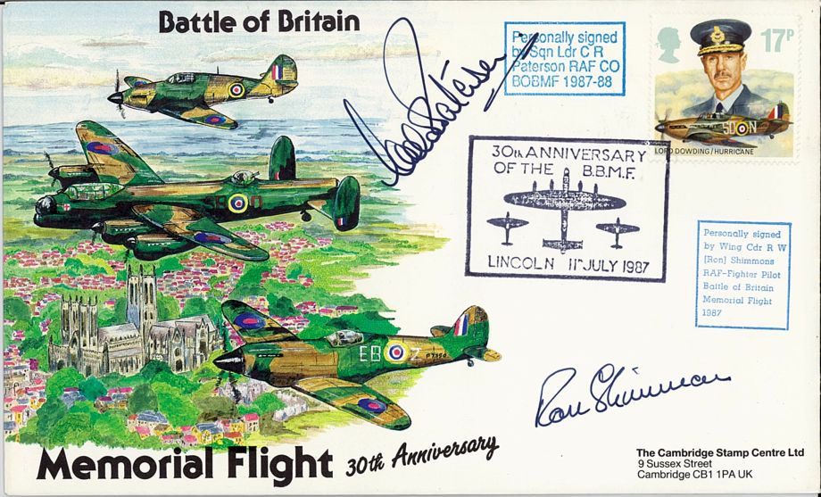 Battle Of Britain Cover Signed C R Paterson And R W Shimmonds BBMF