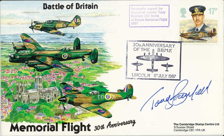 Battle Of Britain Cover Signed Tony Banfield BBMF