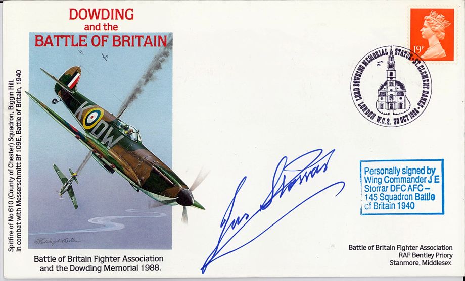 Battle Of Britain Cover Signed James Storrar A BoB Pilot