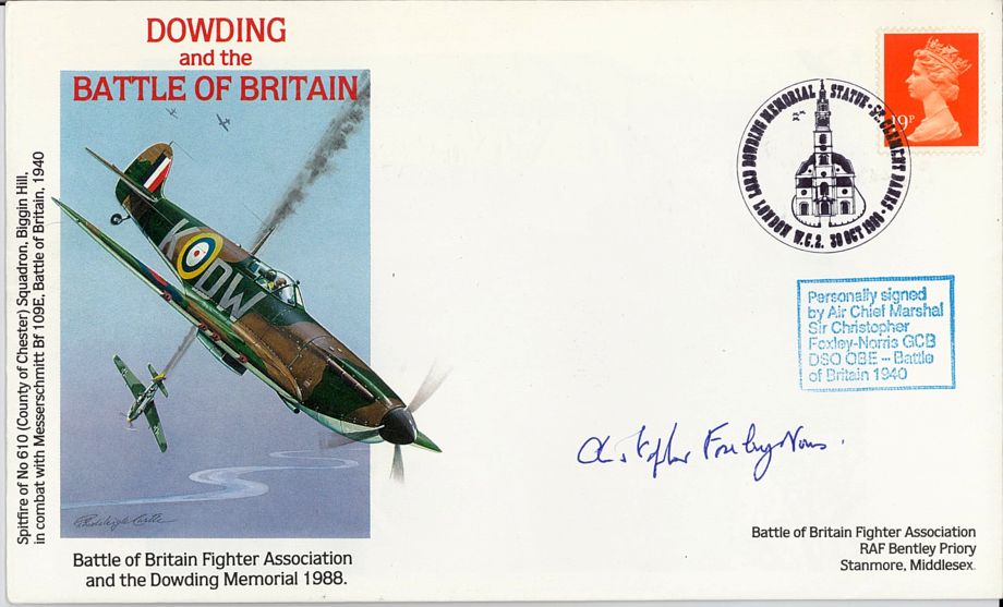 Battle Of Britain Cover Signed C Foxley-Norris A BoB Pilot