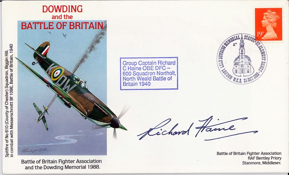 Battle Of Britain Cover Signed R C Haine A BoB Pilot