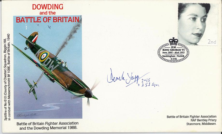 Battle Of Britain Cover Signed D S Yapp A BoB Pilot