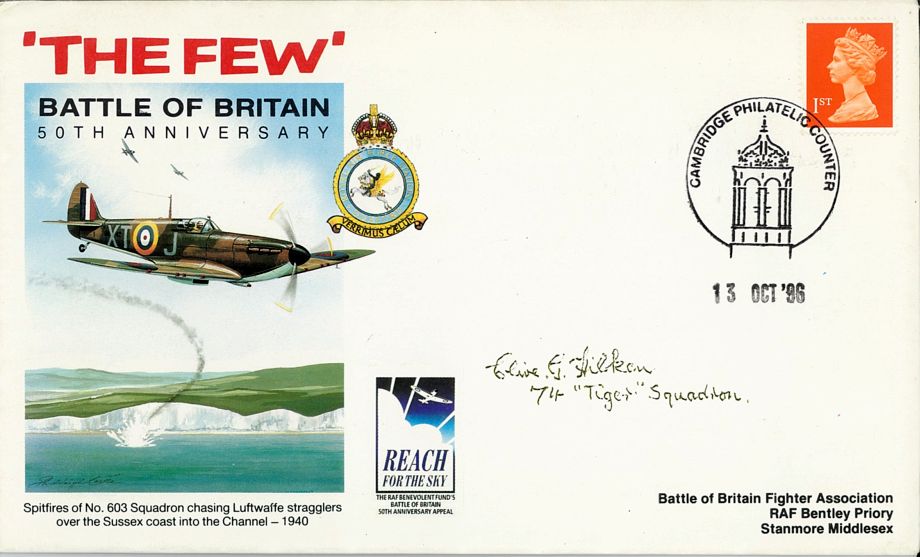 Battle Of Britain Cover Signed BoB Pilot  C  G Hilken