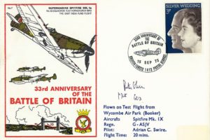 Battle Of Britain Cover Signed BoB Pilot P Olver