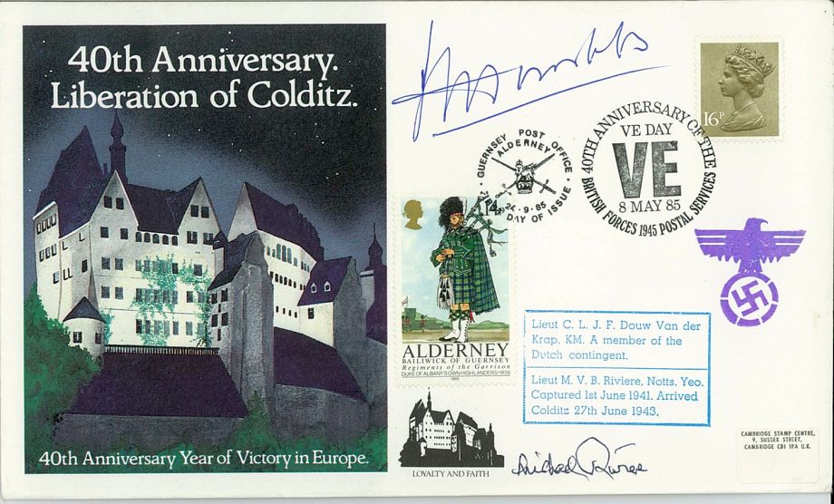 Colditz Cover Signed Douw Van Der Krap And M Riviere