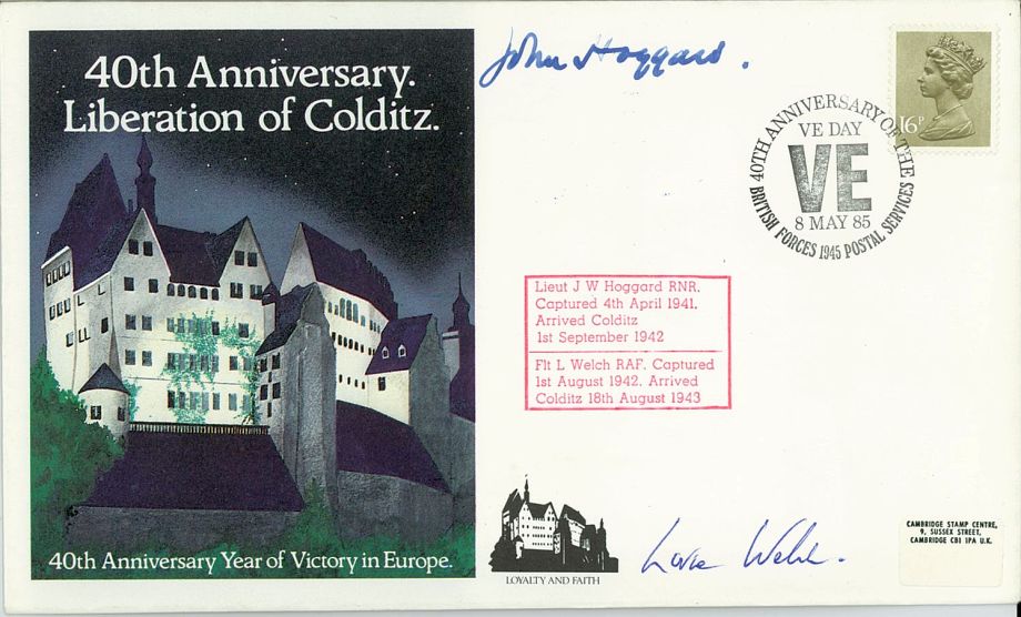 Colditz Cover Signed J Hoggard And L Welch