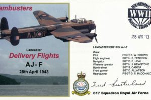 Dambusters Cover Signed Fred Sutherland AJ-N