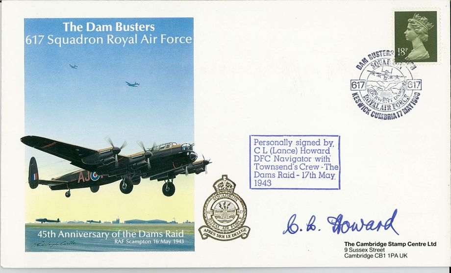 Dambusters Cover Signed Lance Howard