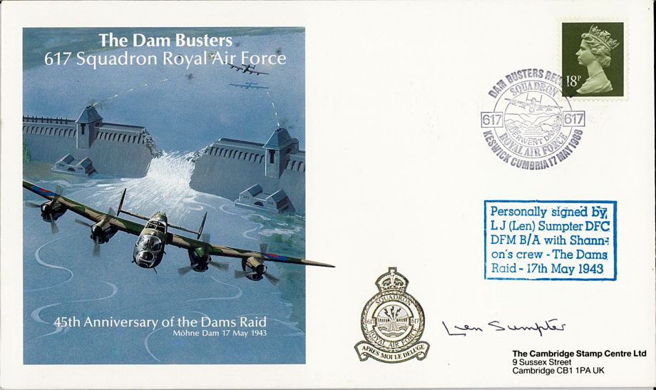 Dambuster Cover Signed Len Sumpter