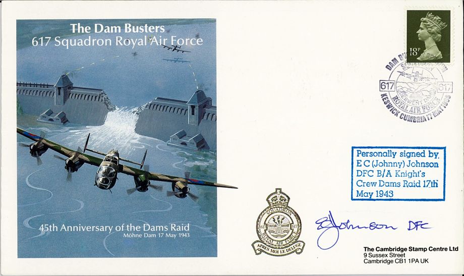 Dambuster Cover Signed Johnny Johnson