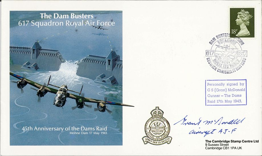 Dambuster Cover Signed Grant McDonald